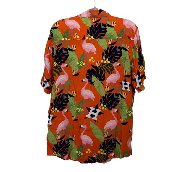 NWT MLB Genuine Merchandise Houston Astros Floral Button Up Shirt Medium… - Picture 5 of 12